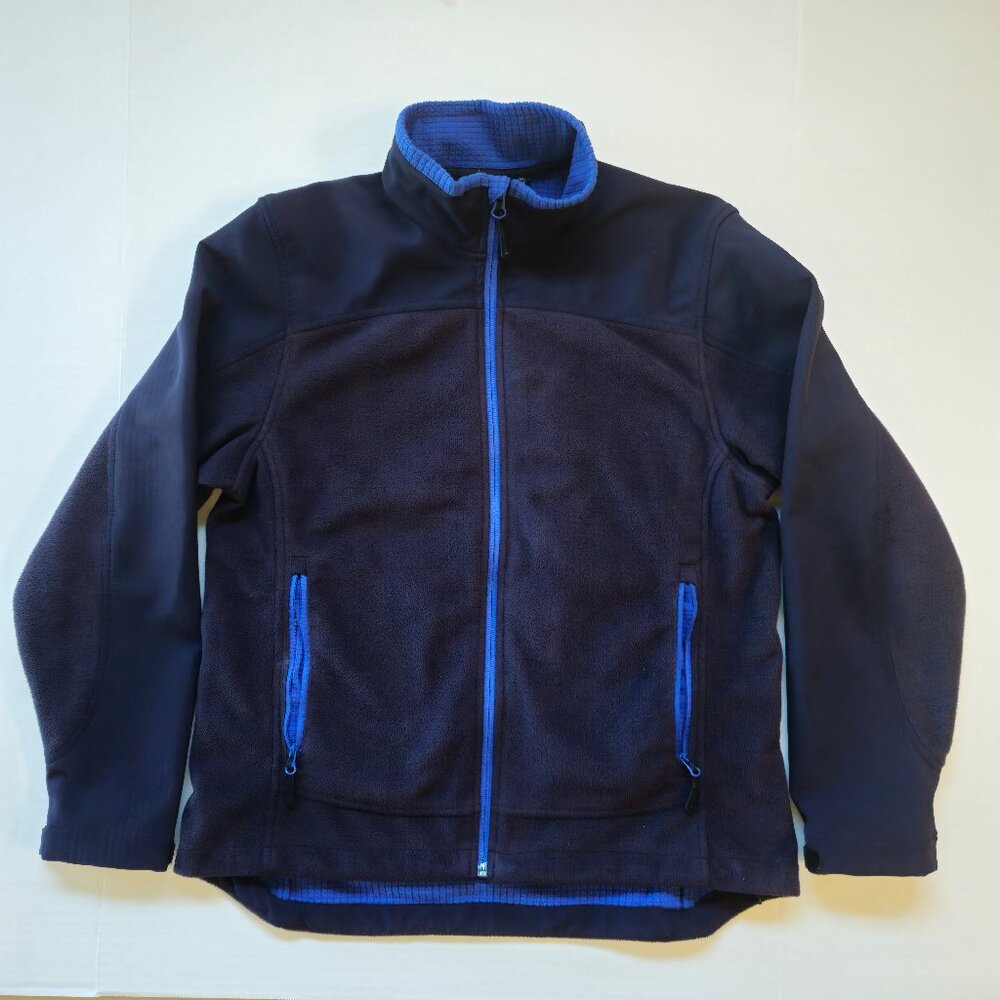 Lands' End Women's 'Windcheck' Full Zip Mock Neck Zipper Pocket Fleece, Size S